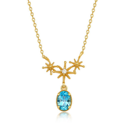 Celeste Blue Topaz Star Necklace