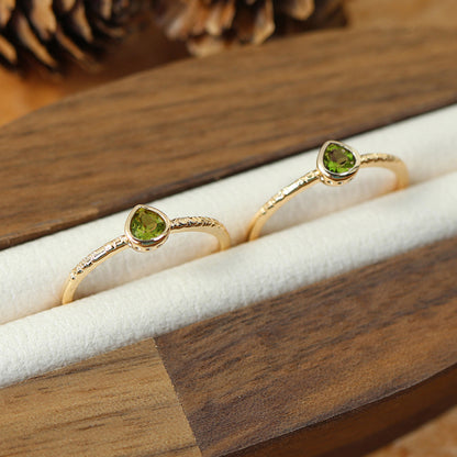 Diana Peridot Letter Ring