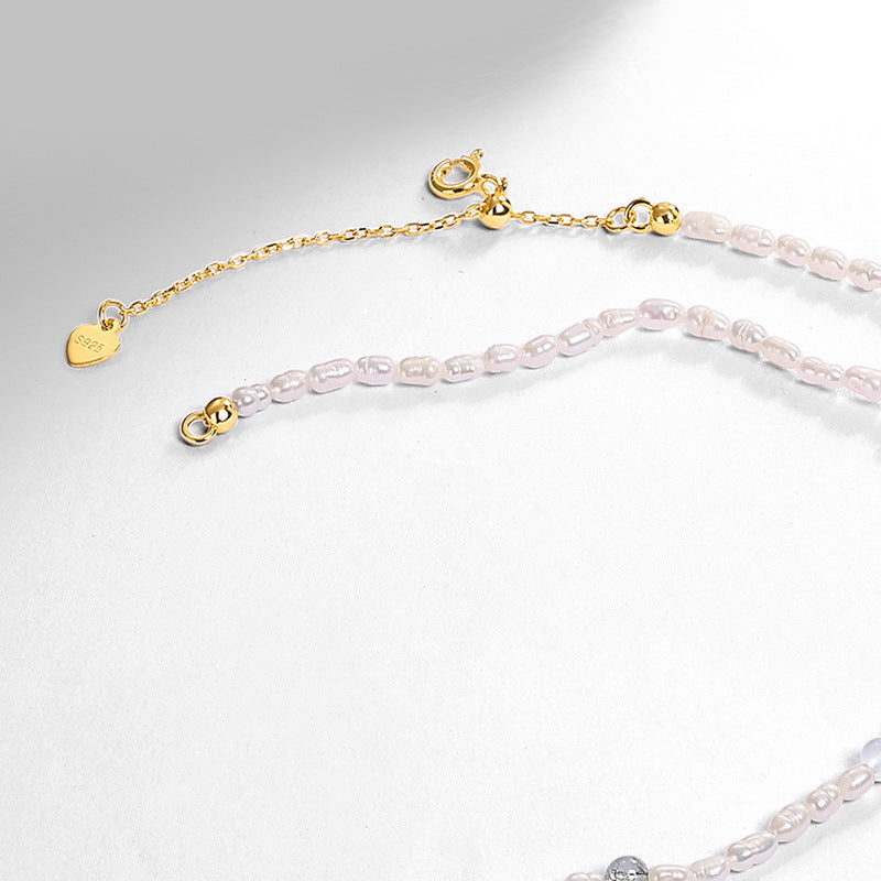 Evelina Pearl Moss Necklace