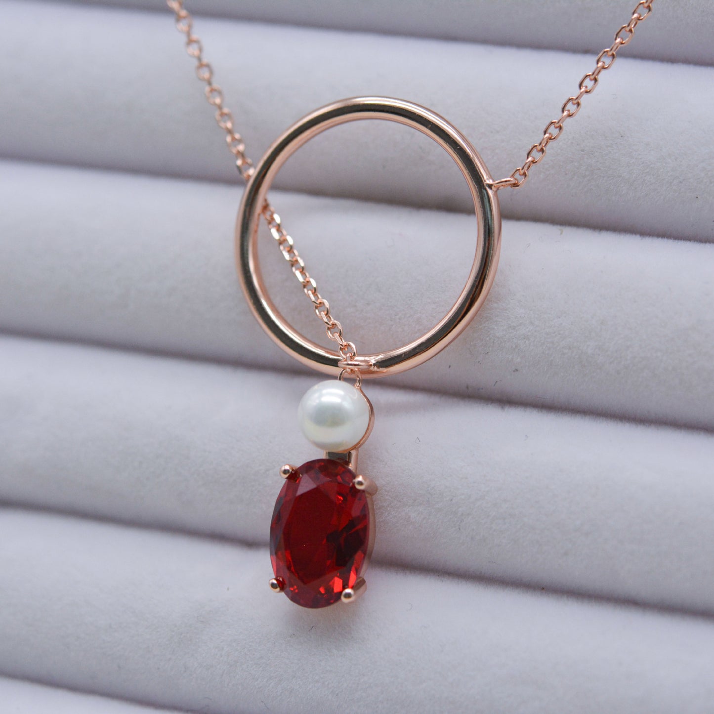 Emmelina Ruby Necklace
