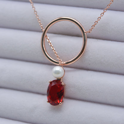 Emmelina Ruby Necklace