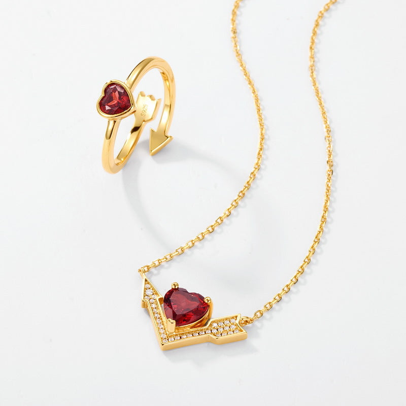 Aria Garnet Necklace