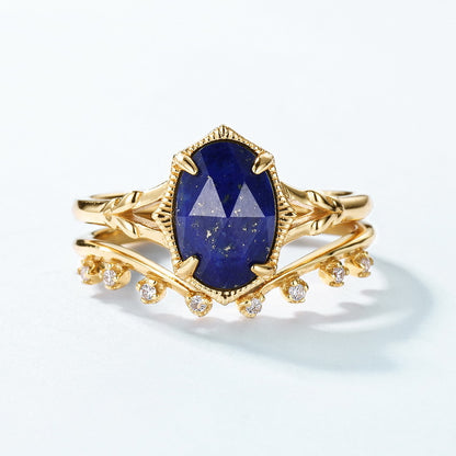 Celestial Lapis Stacking Ring Set