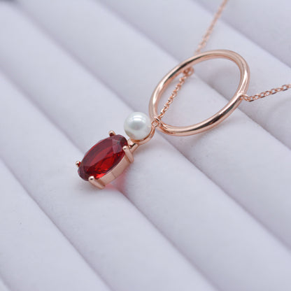 Emmelina Ruby Necklace