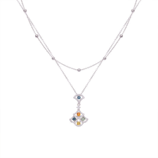 Lumière Sapphire Fan Necklace