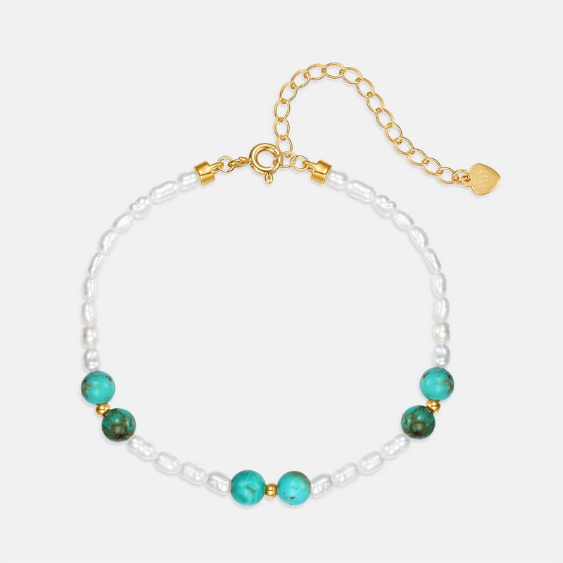 Valentina Pearl Turquoise Bracelet