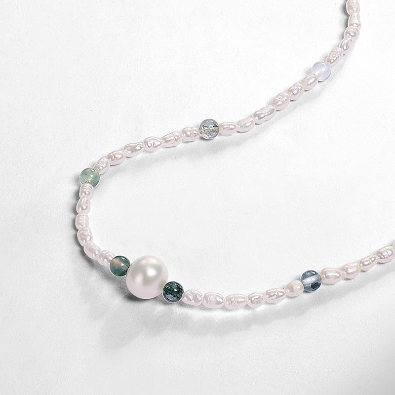 Evelina Pearl Moss Necklace