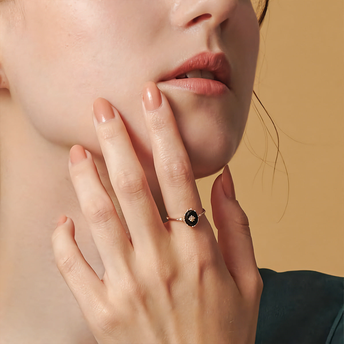 Thea Black Onyx Ring