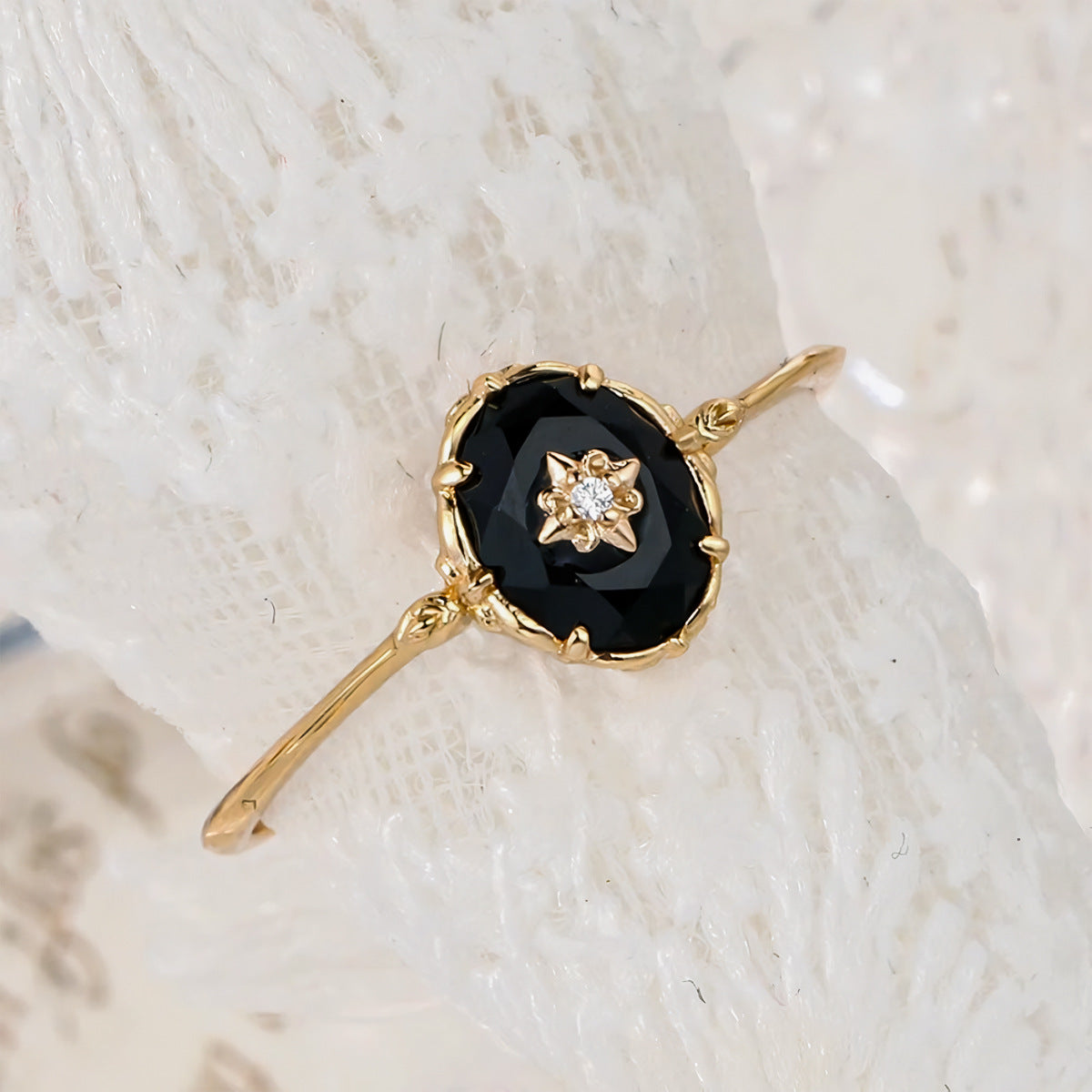 Thea Black Onyx Ring