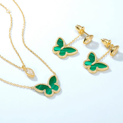 Dahlia Malachite Dedachable Necklace