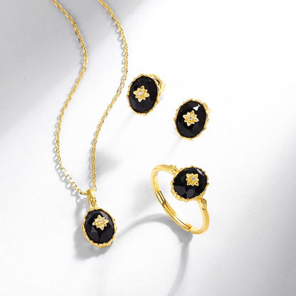 Thea Black Onyx Necklace