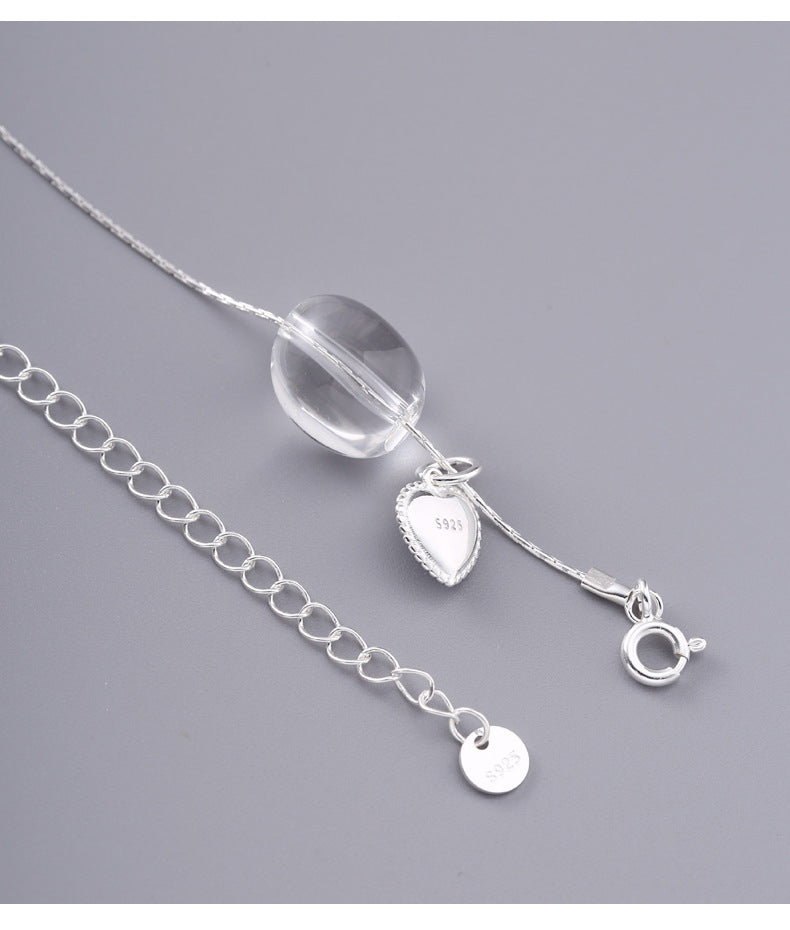 Elena Heart Onyx Crystal Necklace