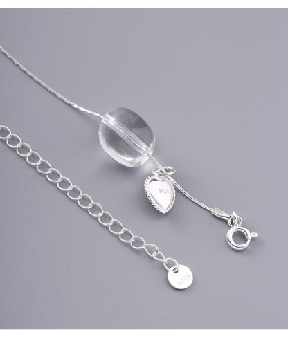 Elena Heart Onyx Crystal Necklace