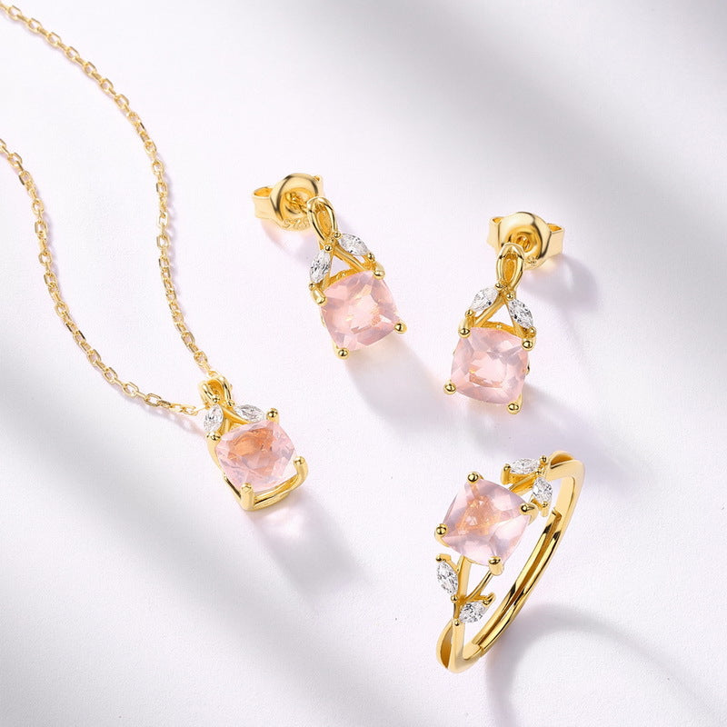 Amoret Rose-Quartz Earrings