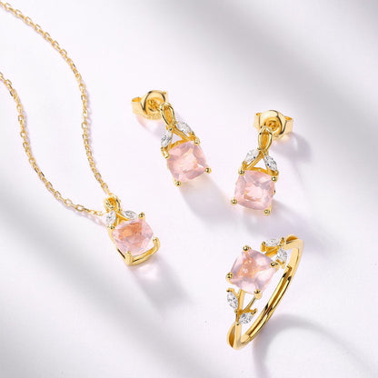 Amoret Rose-Quartz Earrings