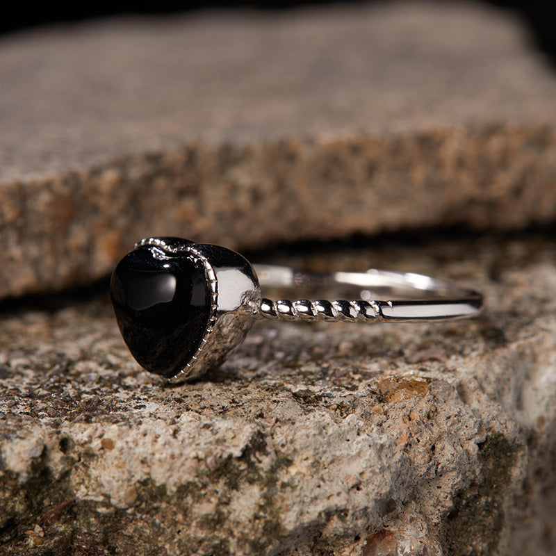 Midnight Heart Onyx Ring