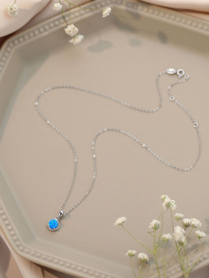 Ann Blue Opal Necklace