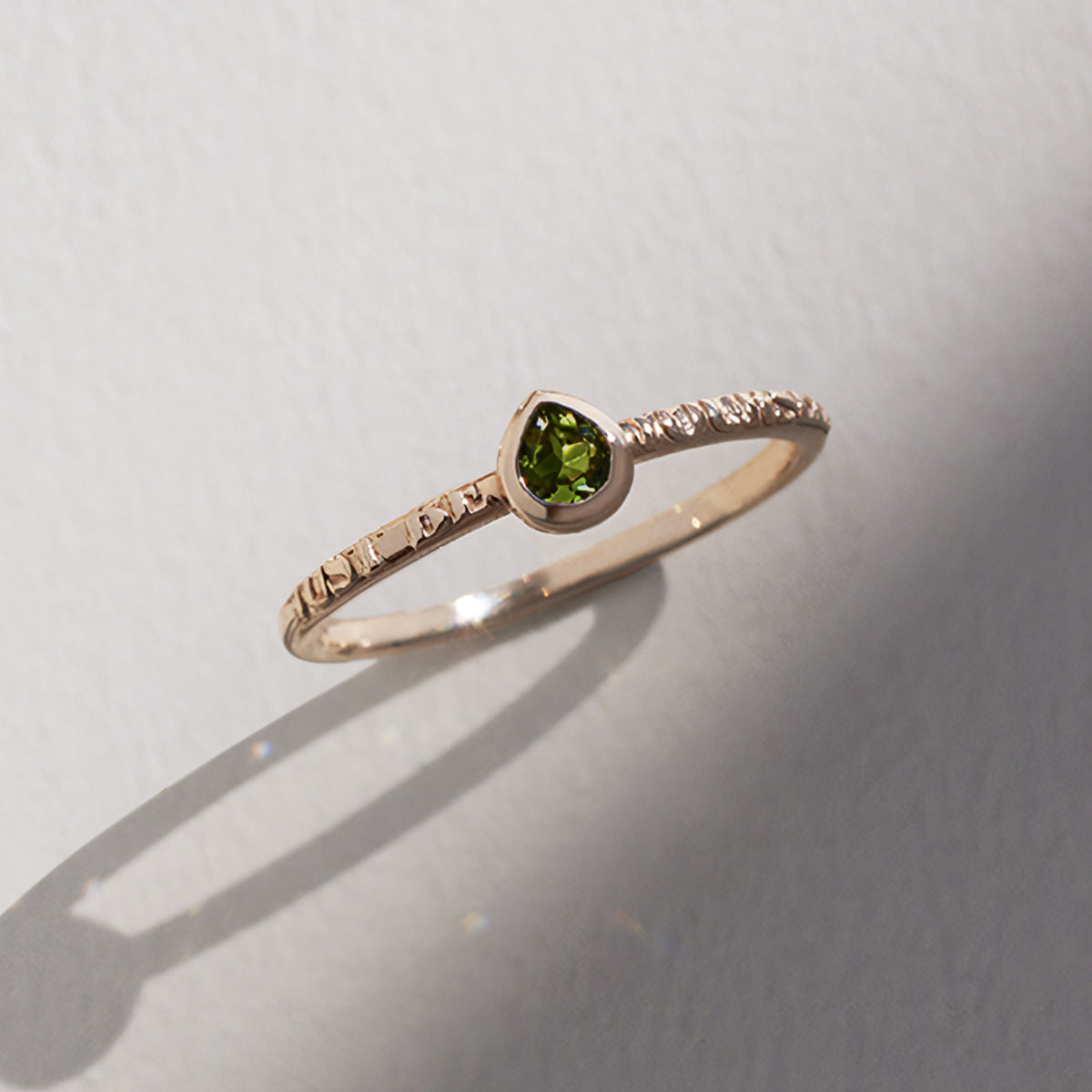 Diana Peridot Letter Ring