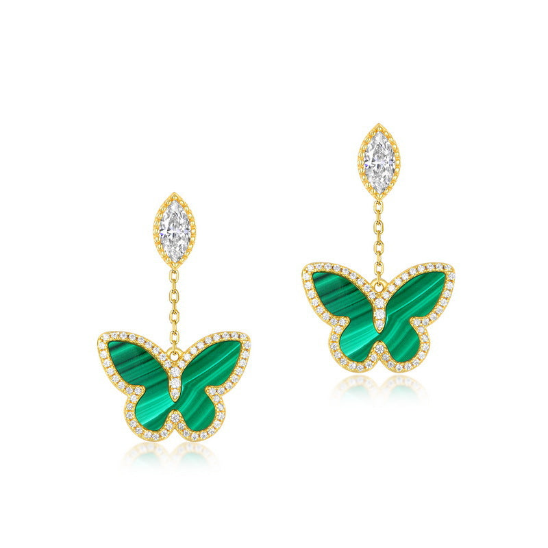 Dahlia Malachite Dedachable Earring