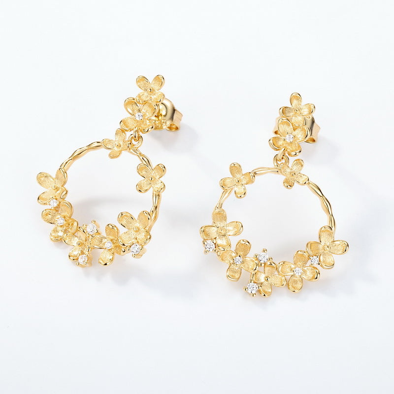 Olivia Asymmetric Hand-Brushed Earring