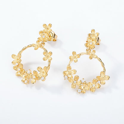 Olivia Asymmetric Hand-Brushed Earring