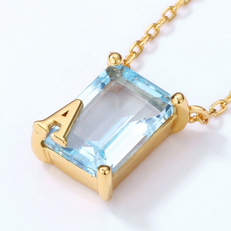 Clara Topaz Geometric Necklace