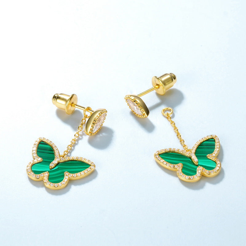 Dahlia Malachite Dedachable Earring