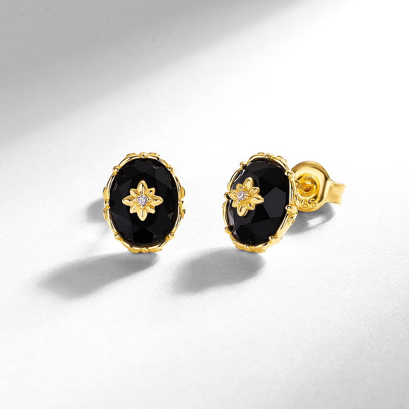 Thea Black Onyx Earrings