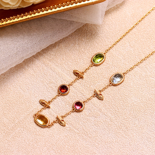 Celestial Feathers Multi-Gemstone Necklace