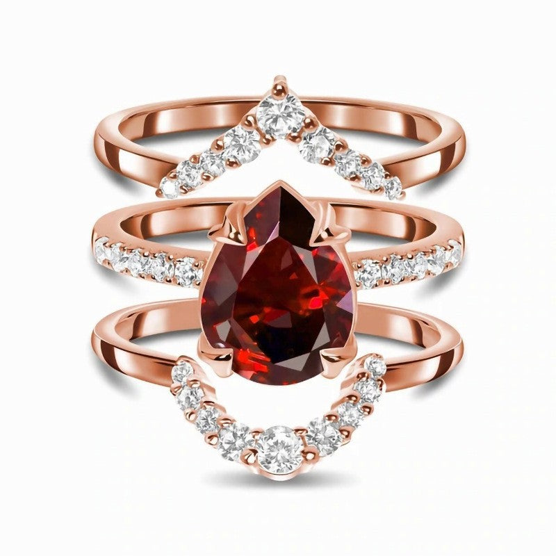 Mariabella Ruby Match Rings