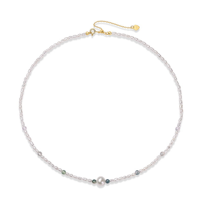 Evelina Pearl Moss Necklace