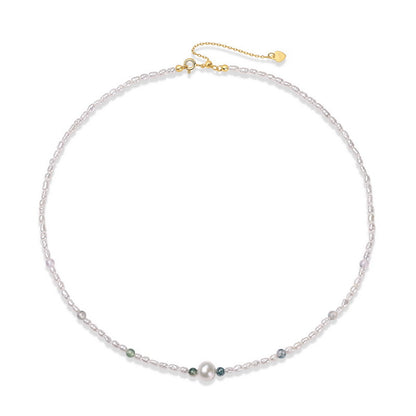 Evelina Pearl Moss Necklace