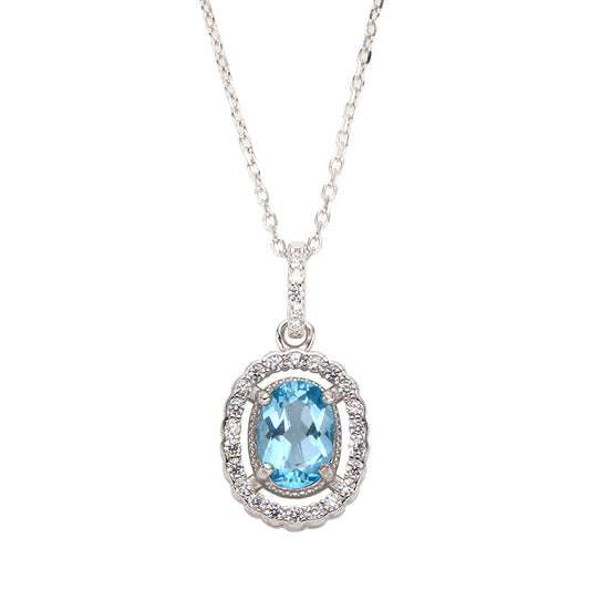 Aurélie Oval Gemstone Necklace