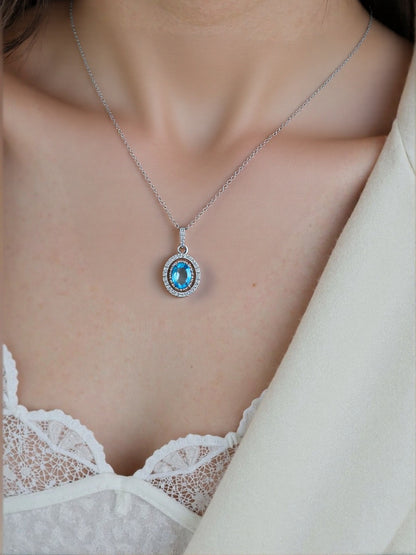 Aurélie Oval Gemstone Necklace