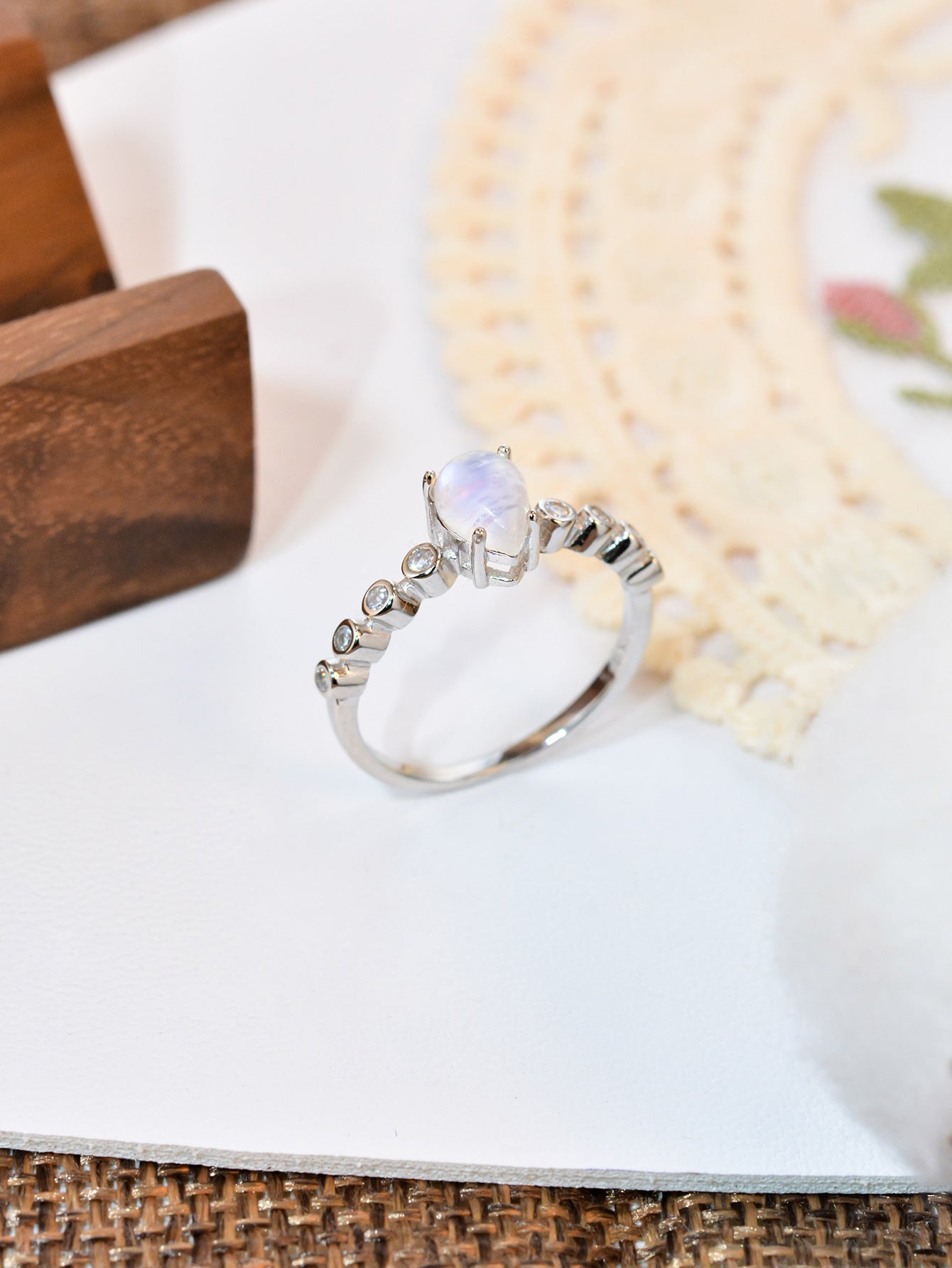 Undine Moonstone  Ring
