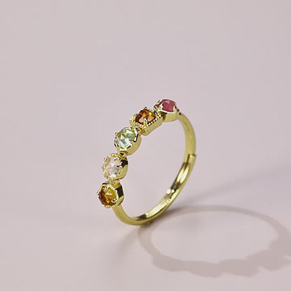 Victoria Colorful Gemstone Ring