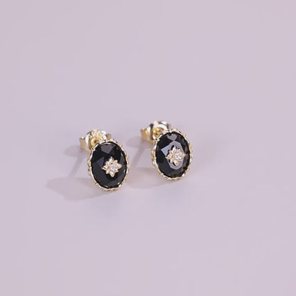 Thea Black Onyx Earrings