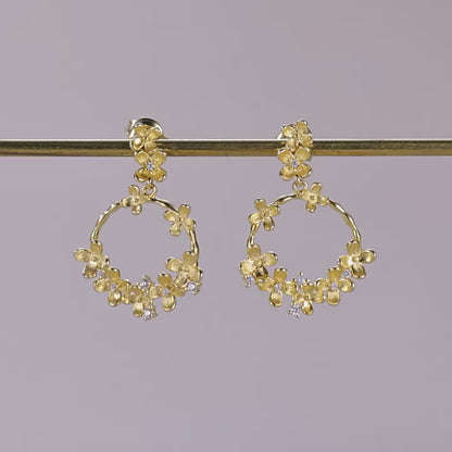 Olivia Asymmetric Hand-Brushed Earring